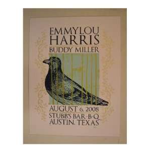Emmylou Harris Silkscreen Poster Caged Bird Emmy Lou