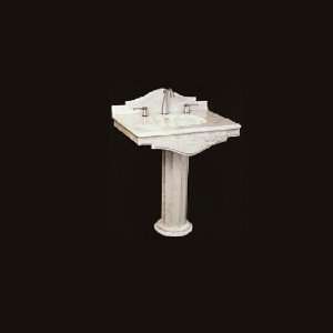  Bates And Bates M2028.WH Florence Marble Pedestal Sink In 