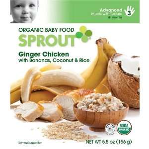   Food, Sweet Ginger Chicken with Bananas, Rice & Coconut   5.5 Oz Pouch