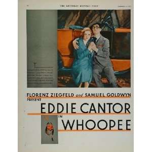  1930 Movie Ad Whoopee Florenz Ziegfeld Eddie Cantor 