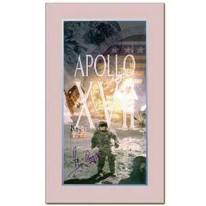  Apollo XVII signed by Gene Cernan Commemorative Poster 