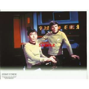 Star Trek Original Series George Takei Walter Koenig at Helm on Bridge 