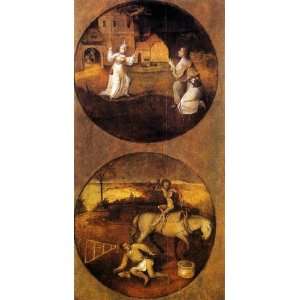  FRAMED oil paintings   Hieronymus Bosch   32 x 64 inches 