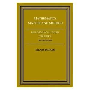   , Matter and Method v.1 (9780521295505) Hilary Putnam Books