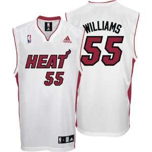Jason Williams Jersey adidas White Replica #55 Miami Heat Jersey 