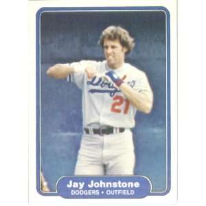  1982 Fleer # 10 Jay Johnston Los Angeles Dodgers Baseball 