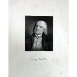    Cooke Taylor C1840 Antique Portrait Jeremy Bentham