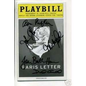  John Glover & Cast The Paris Letter Signed Playbill 