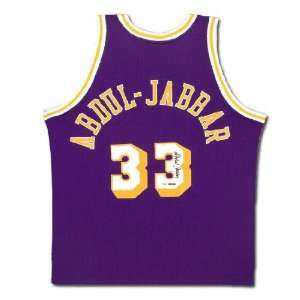 Kareem Abdul Jabbar Los Angeles Lakers Autographed 1979 80 Away/Purple 