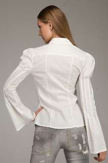 Just Cavalli Off White Bell Sleeve Shirt for women  