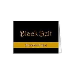 Martial Arts Black Belt Promotion Test Invitation Card 
