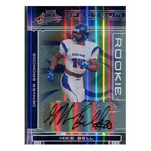 Mike Bell Autographed 2006 Donruss No.161 Ltd.002/100 Football Rookie 