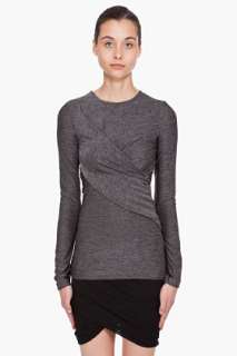 By Alexander Wang Grey Marled Twist T shirt for women  