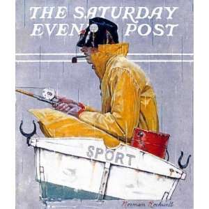 Norman Rockwell 30W by 36H  Sport CANVAS Edge #4 1 1/4 image 