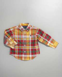 Z0MBQ Ralph Lauren Childrenswear Blake Shirt, Yellow Plaid, 9 24 