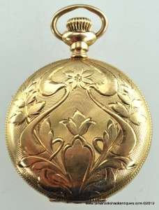 Antique Elegant 1907 0s Elgin Pocket Watch BWC Co 14k Gold To Assay 