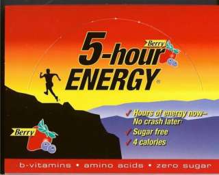   PACK BOTTLES BERRY 5 HOUR ENERGY DRINK EXP 7/13 SUGAR FREE NIB  