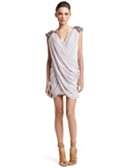 French Connection Fast s Glitter Draped Chiffon Dress with 