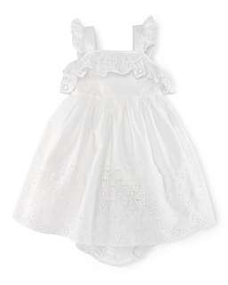 Ralph Lauren Childrenswear Infant Girls Eyelet Dress   Sizes 9 24 