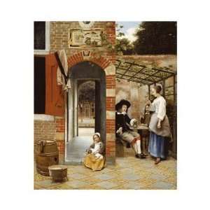  Pieter De Hooch   Courtyard Of A House In Delft Giclee 