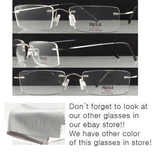 PALILA Rimless eyeglass frame eyeglasses PRS5003 silver + CASE 