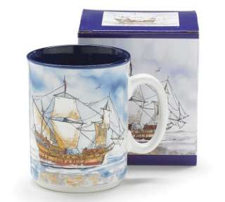 SAILING SHIP COFFEE MUG ceramic sea ocean 11 ounces  