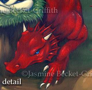 Red Dragon fairy faery fantasy gothic art Jasmine Becket Griffith 