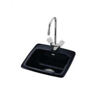 Kohler K 6015 1 7 Bar Sink 1 Faucet Hole Black 040688099156  