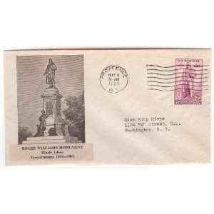 Scott #777 Roger William Monument (41) First Day Cover; Roger Williams 