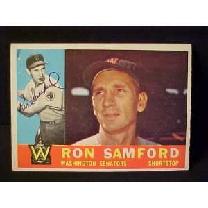  Ron Samford Washington Senators #409 1960 Topps Autgraphed 