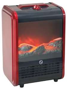Comfort Zone Portable Fireplace w/ flame effect Space Heater Winter 