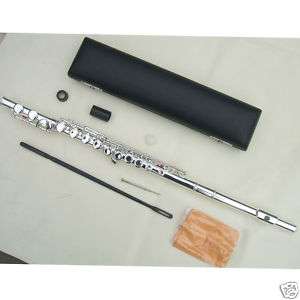 new16Closed holes flute c key silver+E parts fine sound  