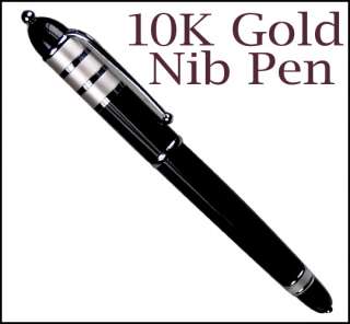 Haolilai 10K White Gold Nib Fountain Pen +50 Cartridges  