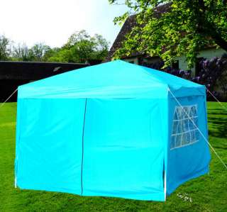   10x10 Easy Set Pop Up Outdoor Wedding Party Tent Canopy Gazebo Blue