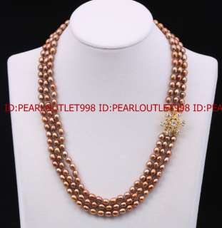 MULTI STRAND COFFEE CULTURED FRESHWATER PEARL NECKLACE  
