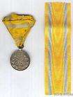 Friedrich August Medal, silver, on war service ribbon, 