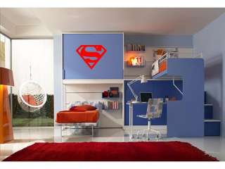 SUPERMAN Wall Decal Decor Vinyl Boys Kids Garage Room  