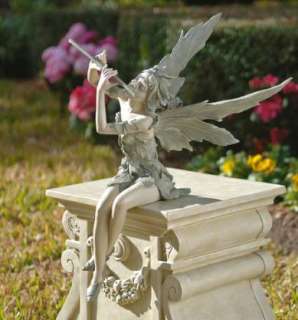Musical Flute Playing Fairy Garden Sculpture Statue  