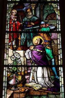 German Stained Glass Window of St. Thomas Becket +  