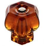 25 Amber Glass Cabinet Pull Knob  