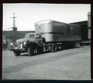 1940s GMC Semi Truck Tractor Trailer Photo Snap Shot  