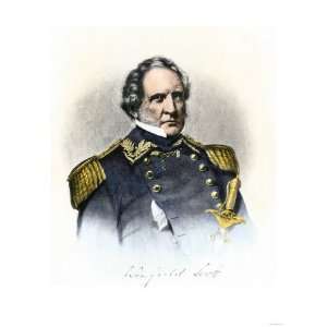  General Winfield Scott Portrait, with Signature Premium 