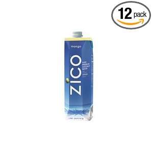 Zico Inc Water, Coconut W/Mango, 1 Count (Pack of 12)  