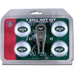  New York Jets Divot Tool and 4 Golf Ball Gift Set