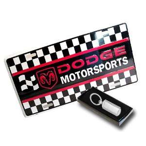  Dodge Motorsports License Plate (with Key Chain 