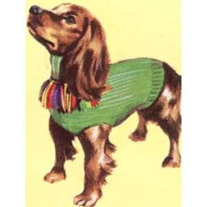 Vintage Knitting PATTERN to make   Knitted Dog Sweater Instructions 