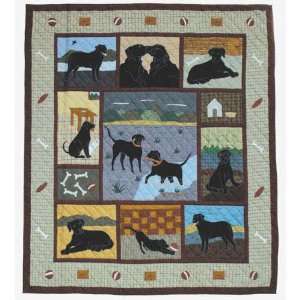  Lab Dog, Twin Quilt 70 X 90 In.