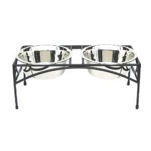  Regal Double Bowl Elevated Diner   12 Tall   Raised Dog Feeder 