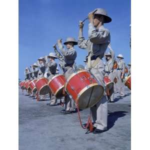  Marines in Drum and Bugle Corp Going Through Basic 