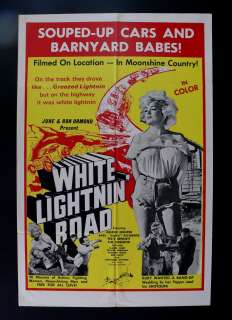 WHITE LIGHTNIN ROAD * 1SH ORIG MOVIE POSTER 1967  